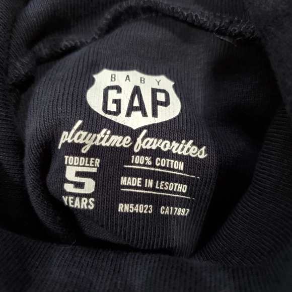 Baby Gap Playtime Favorites Navy Long Sleeve Turtleneck Top Shirt Size 5T Unisex - Picture 4 of 4